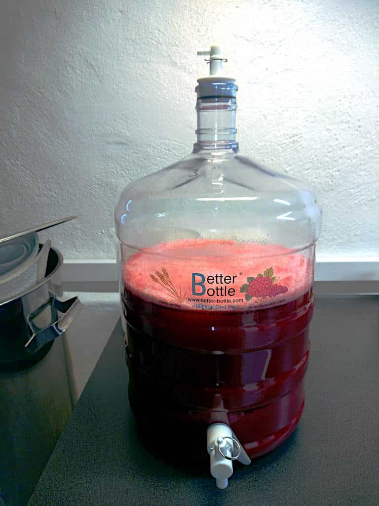 Ferdig til gjæring: 15 l Pink Cider