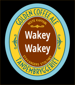 Etikett til Tandembryggeriets Wakey-Wakey